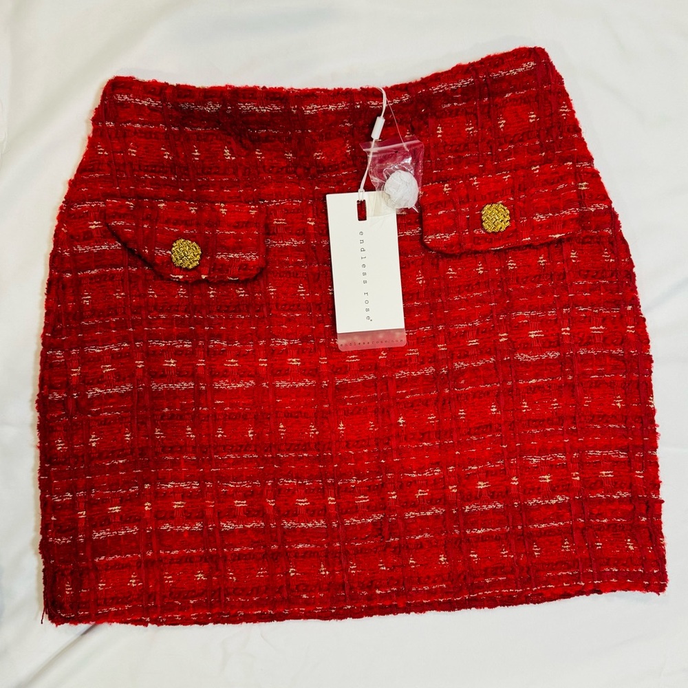 NWT Endless Rose Tweed Mini skirt